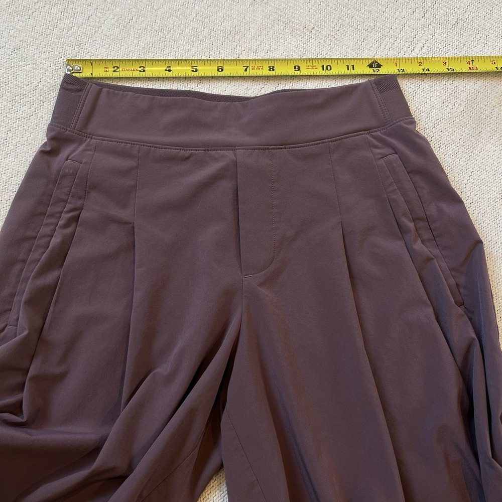 ATHLETA Brooklyn Heights High Rise Pants Sz 2 Pleated Wide Leg Pull On Elastic - Picture 6 of 9